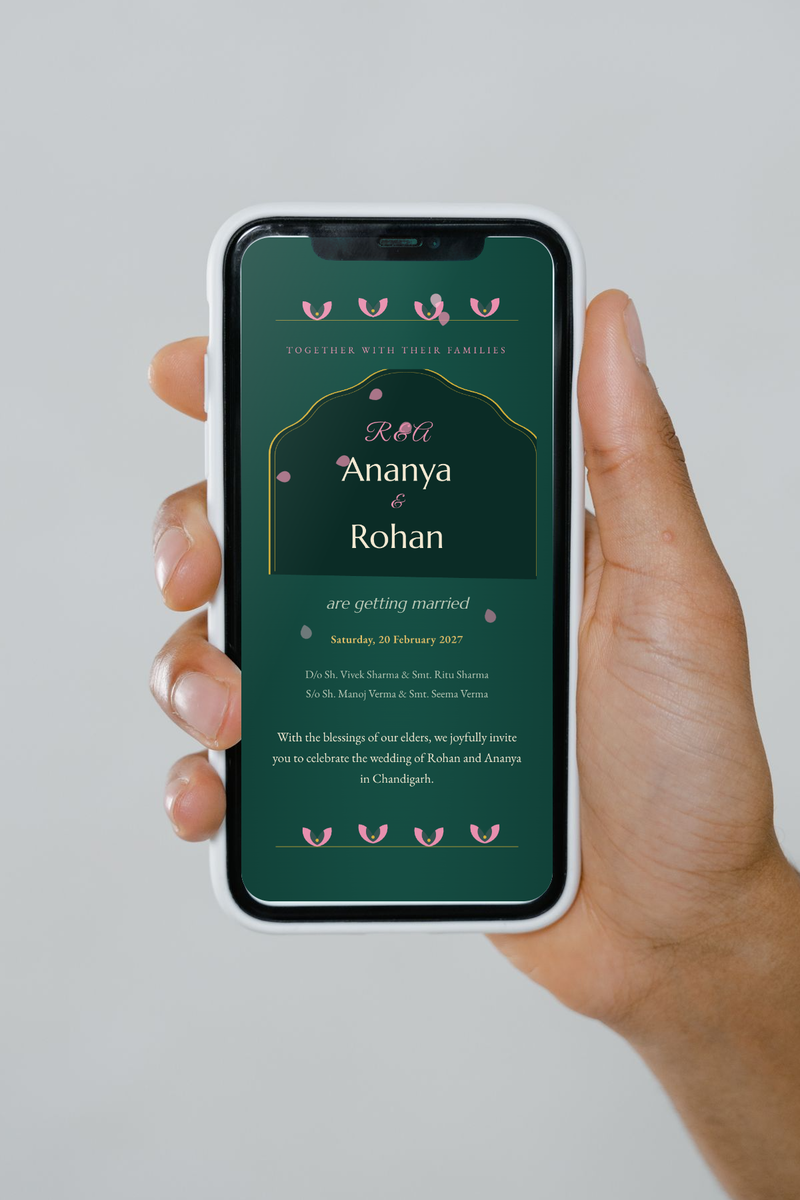 Kamal invitation on a phone